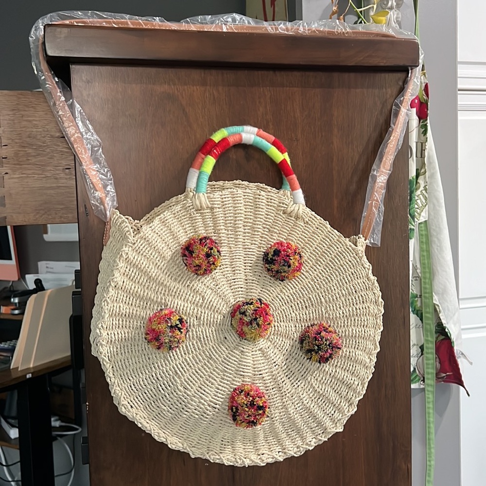 J.Crew NWT straw Purse